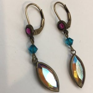 Vintage Gemstone Pierced Earrings with Gold Clasp Posts Lowest Price